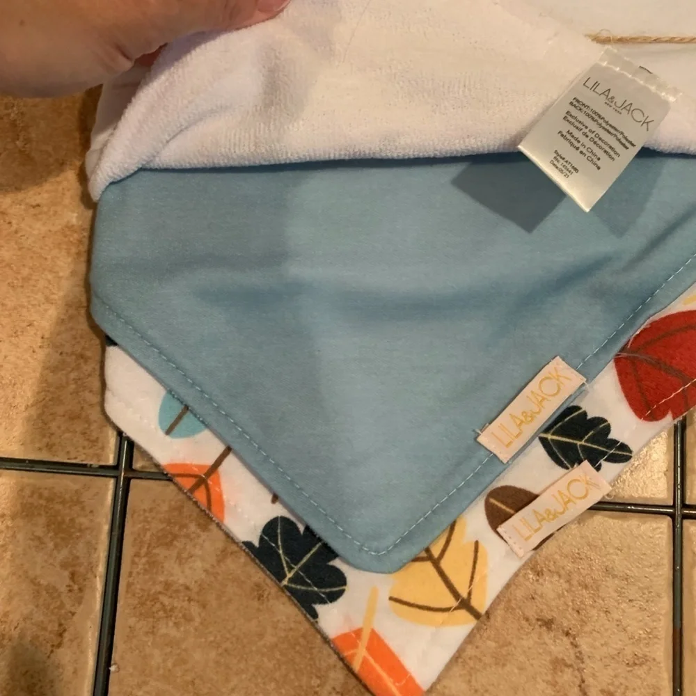Lila & Jack 3 Pack Bandana Bibs NEW